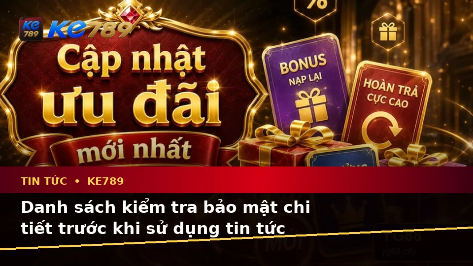 Xây Dựng Danh Sách Kiểm Tra Bảo Mật Trước Khi Sử Dụng Tin Tức KE789: Đọc Ưu Đãi Và Điều Kiện Khuyến Mãi An Toàn Tại ke789pg.it.com