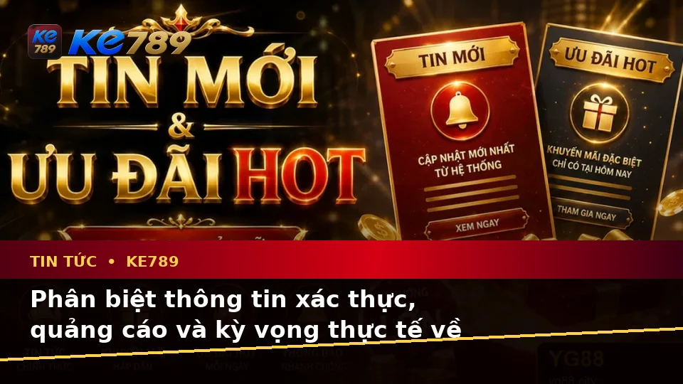 Phân Biệt Thông Tin Xác Thực, Quảng Cáo Và Kỳ Vọng Thực Tế Về Tin Tức KE789: Hướng Dẫn Chi Tiết Tại ke789pg.it.com