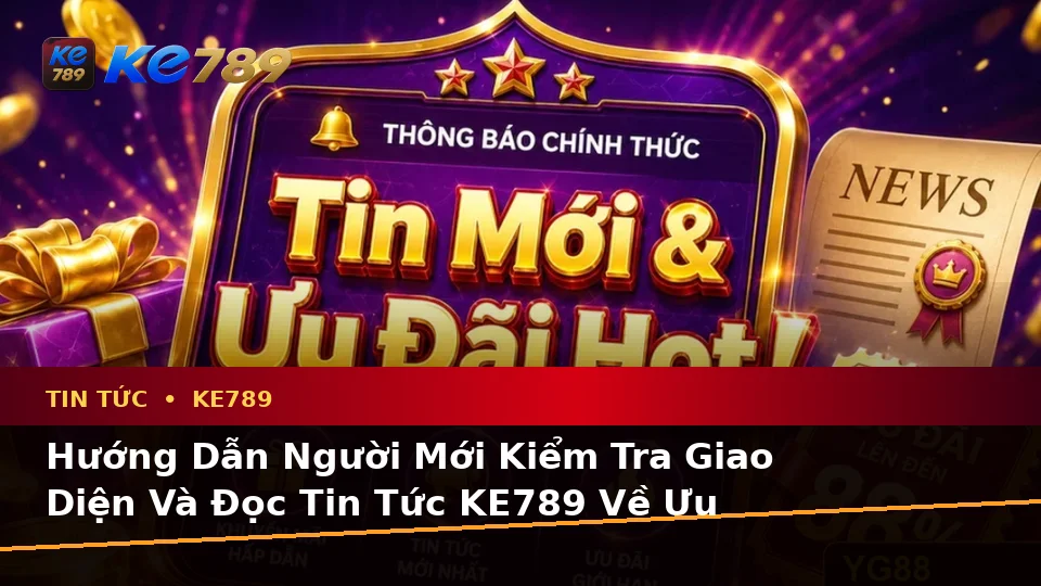 Hướng Dẫn Người Mới Kiểm Tra Giao Diện Và Đọc Tin Tức KE789 Về Ưu Đãi, Điều Kiện Khuyến Mãi Tại ke789pg.it.com