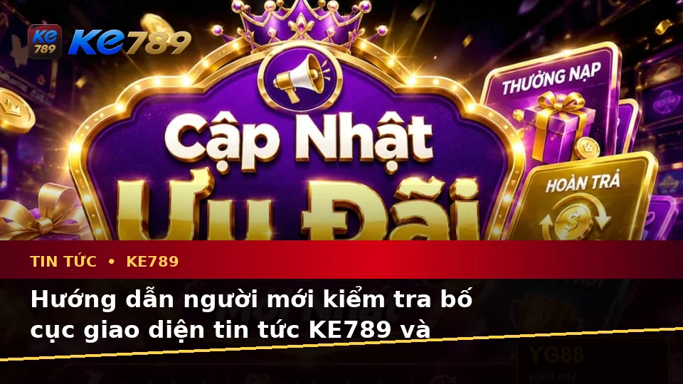 Hướng Dẫn Người Mới Kiểm Tra Giao Diện Và Đọc Tin Tức KE789 Về Ưu Đãi, Điều Kiện Khuyến Mãi Tại ke789pg.it.com